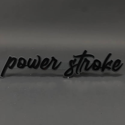 1PC power stroke 3D Acrylic Badge - Car Truck Emblem Fender Sticker