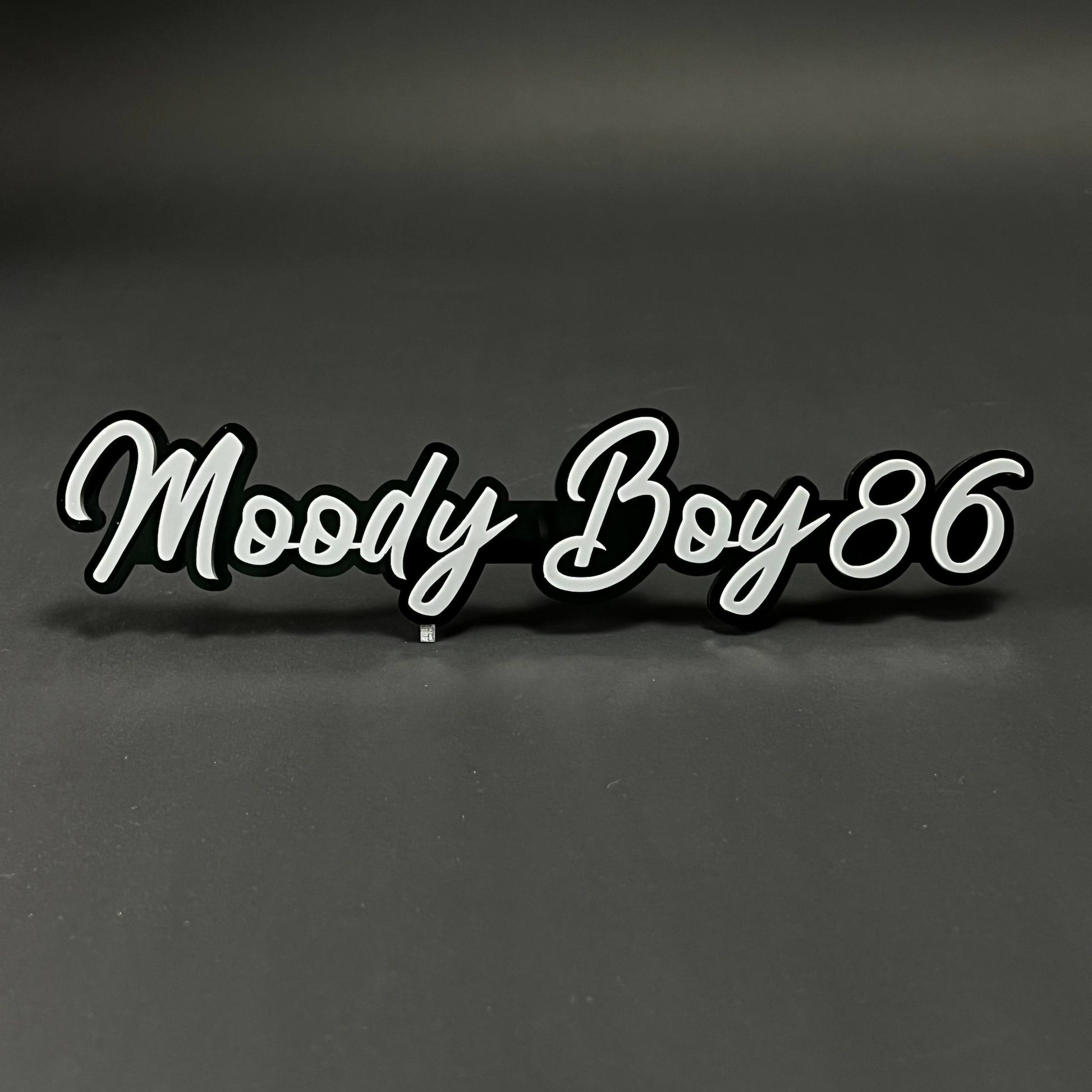 1PC Moody Boy86 3D Acrylic Badge - Car Truck Emblem Fender Sticker
