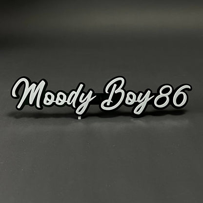 1PC Moody Boy86 3D Acrylic Badge - Car Truck Emblem Fender Sticker