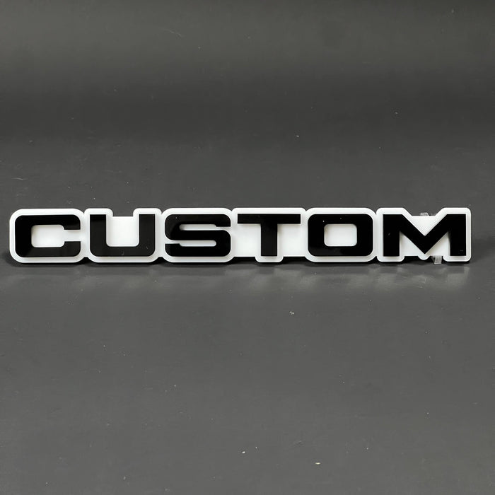 1PC CUSTOM 3D Acrylic Badge - Car Truck Emblem Fender Tailgate Trunk Sticker