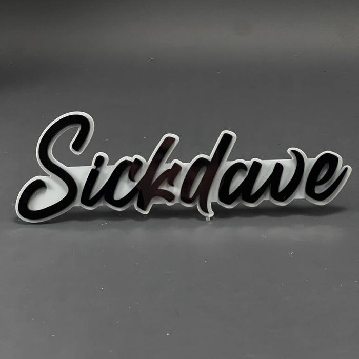 1PC Sickdave 3D Acrylic Badge - Car Truck Emblem Fender Tailgate Trunk Sticker
