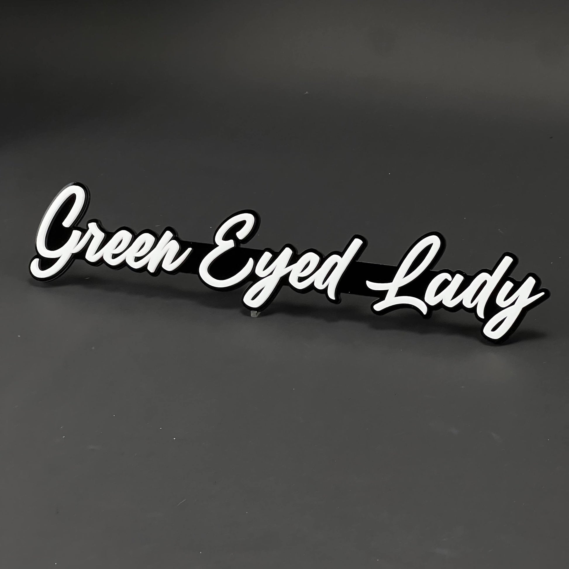1PC Green Eyed Lady 3D Acrylic Badge - Car Truck Emblem Fender Sticker