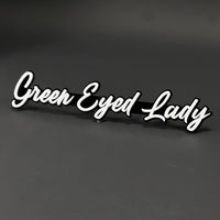 1PC Green Eyed Lady 3D Acrylic Badge - Car Truck Emblem Fender Sticker