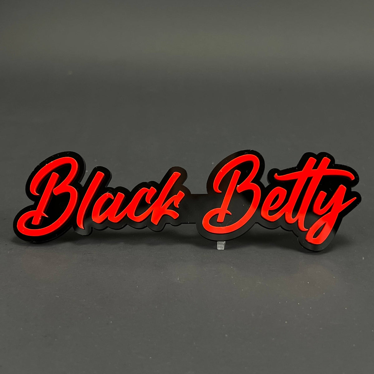 1PC Black Betty Red 3D Acrylic Badge - Car Truck Emblem Fender Sticker