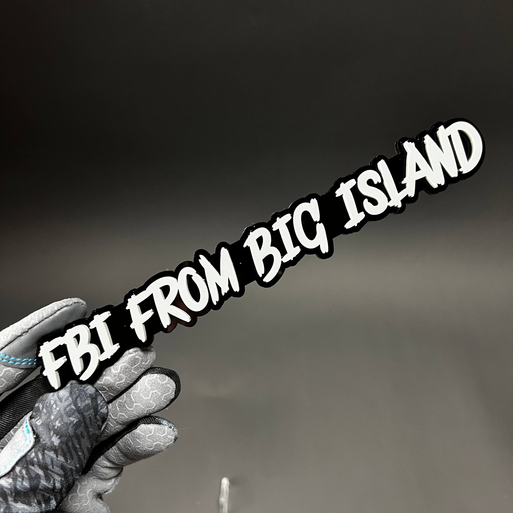1PC FBI FROM BIG ISLAND 3D Acrylic Badge - Car Truck Emblem Fender Sticker
