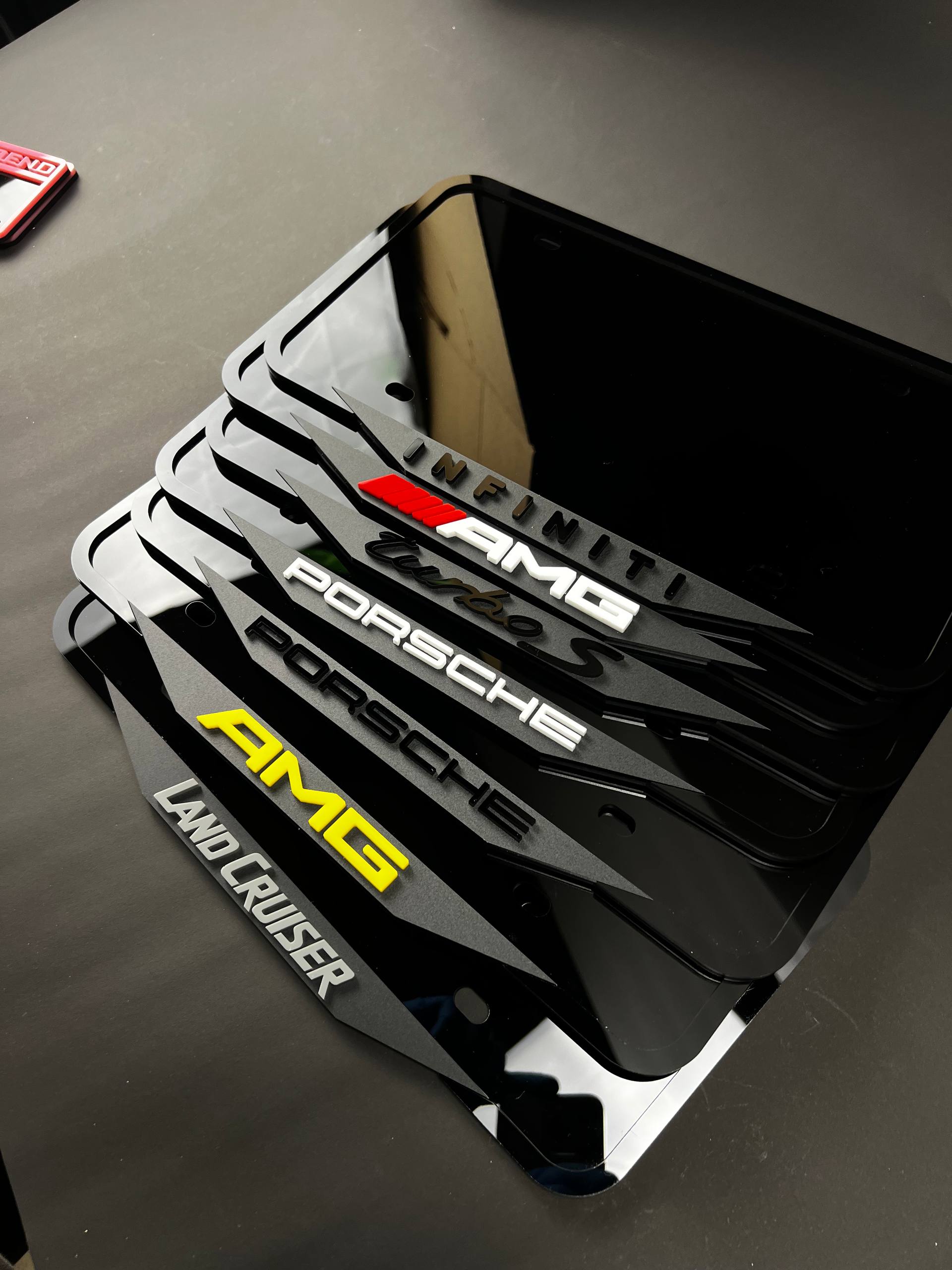 1PC AMG / Porsche / Land Cruiser 3D Acrylic Car Badge - Fender Emblem