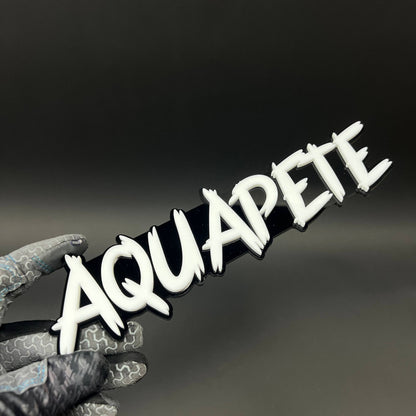 1PC AQUAPETE 3D Acrylic Badge - Car Truck Emblem Fender Tailgate Trunk Sticker