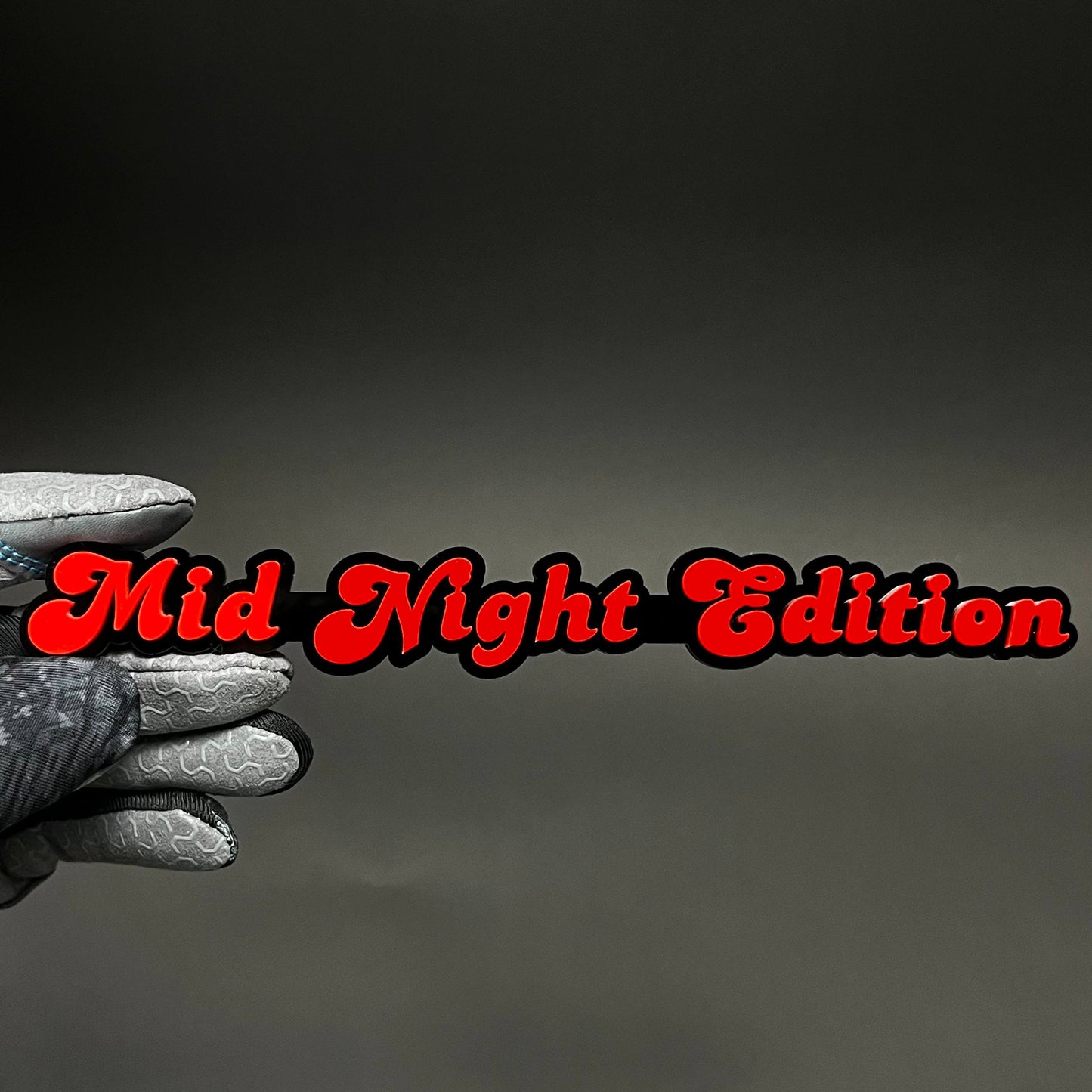 1PC Mid Night Edition 3D Acrylic Badge - Car Truck Emblem Fender Sticker
