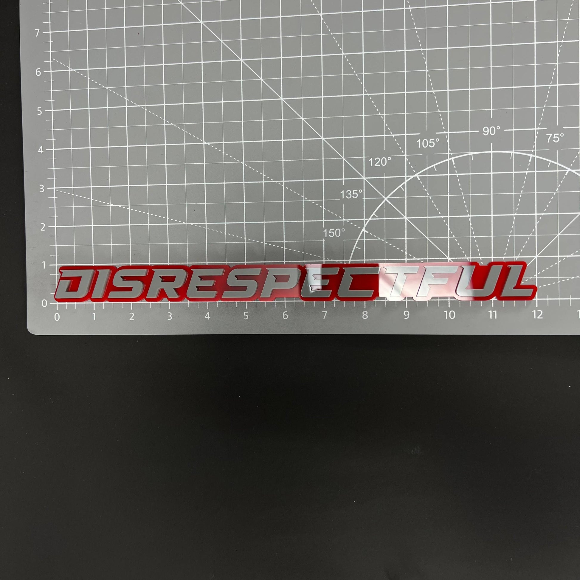 1PC DISRESPECTFUL 3D Acrylic Badge - Car Truck Emblem Fender Sticker