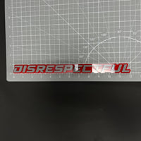 1PC DISRESPECTFUL 3D Acrylic Badge - Car Truck Emblem Fender Sticker