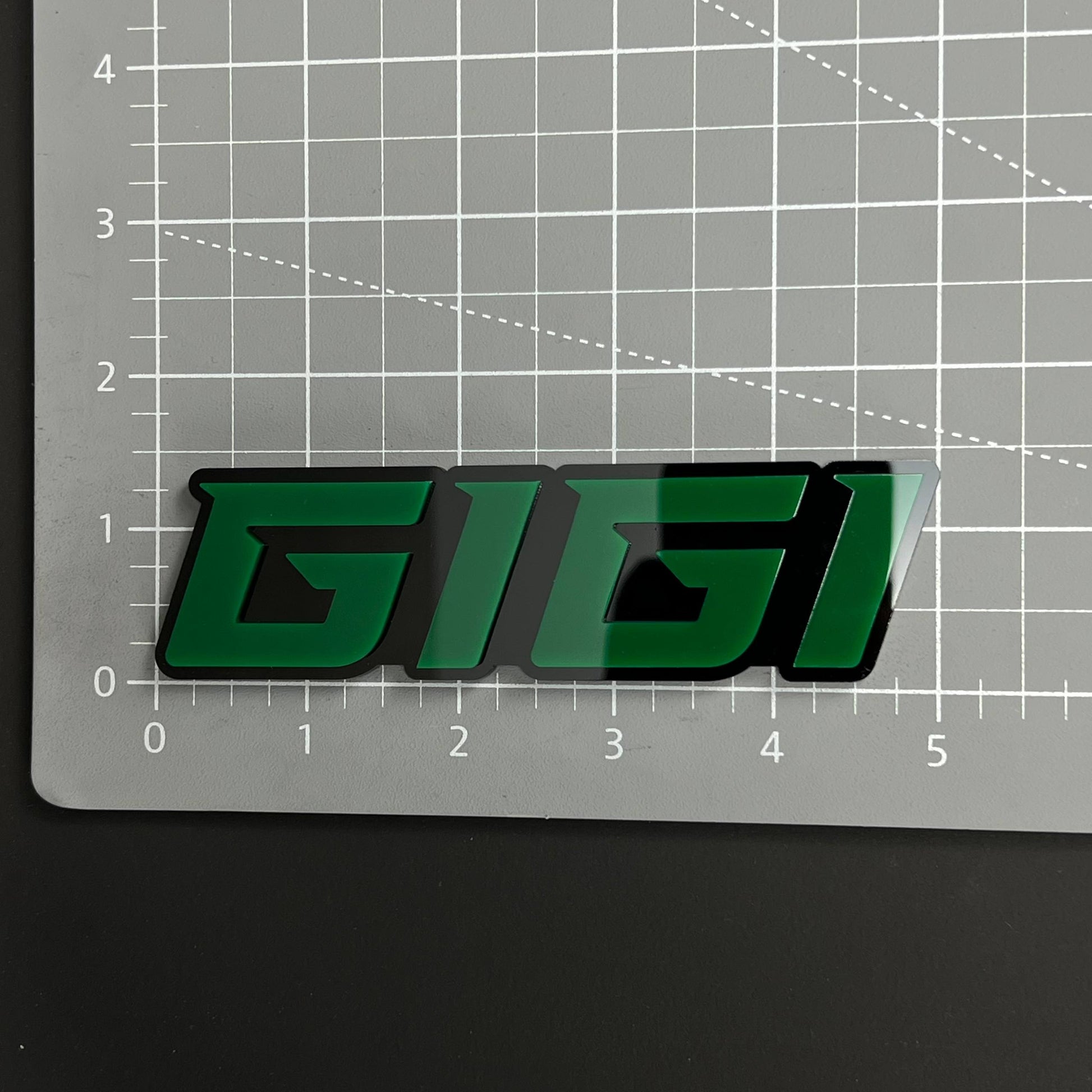 1PC GIGI 3D Acrylic Badge - Car Truck Emblem Fender Tailgate Trunk Sticker