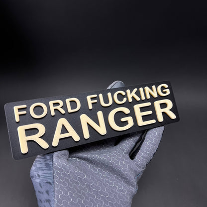 1PC FORD FUCKING RANGER 3D Acrylic Badge - Car Truck Emblem Fender Sticker