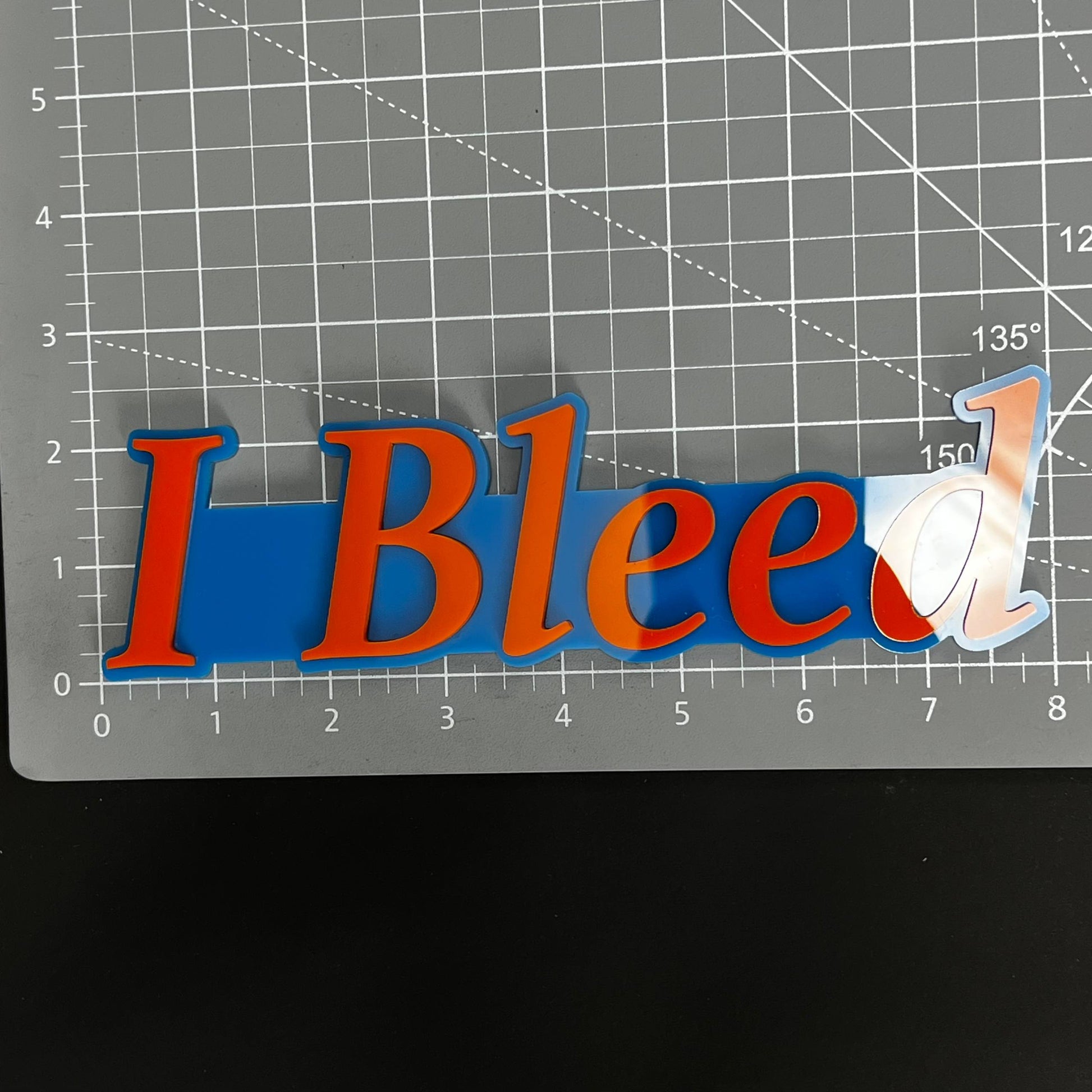1PC I Bleed 3D Acrylic Badge - Car Truck Emblem Fender Tailgate Trunk Sticker