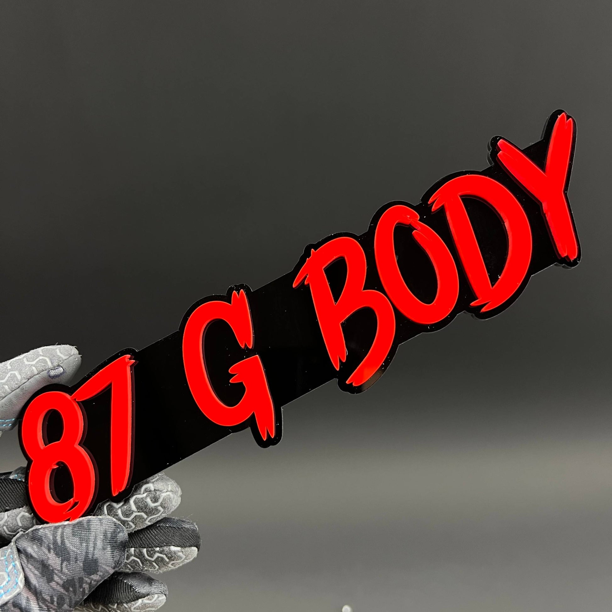 1PC 87 G BODY 3D Acrylic Badge - Car Truck Emblem Fender Tailgate Trunk Sticker