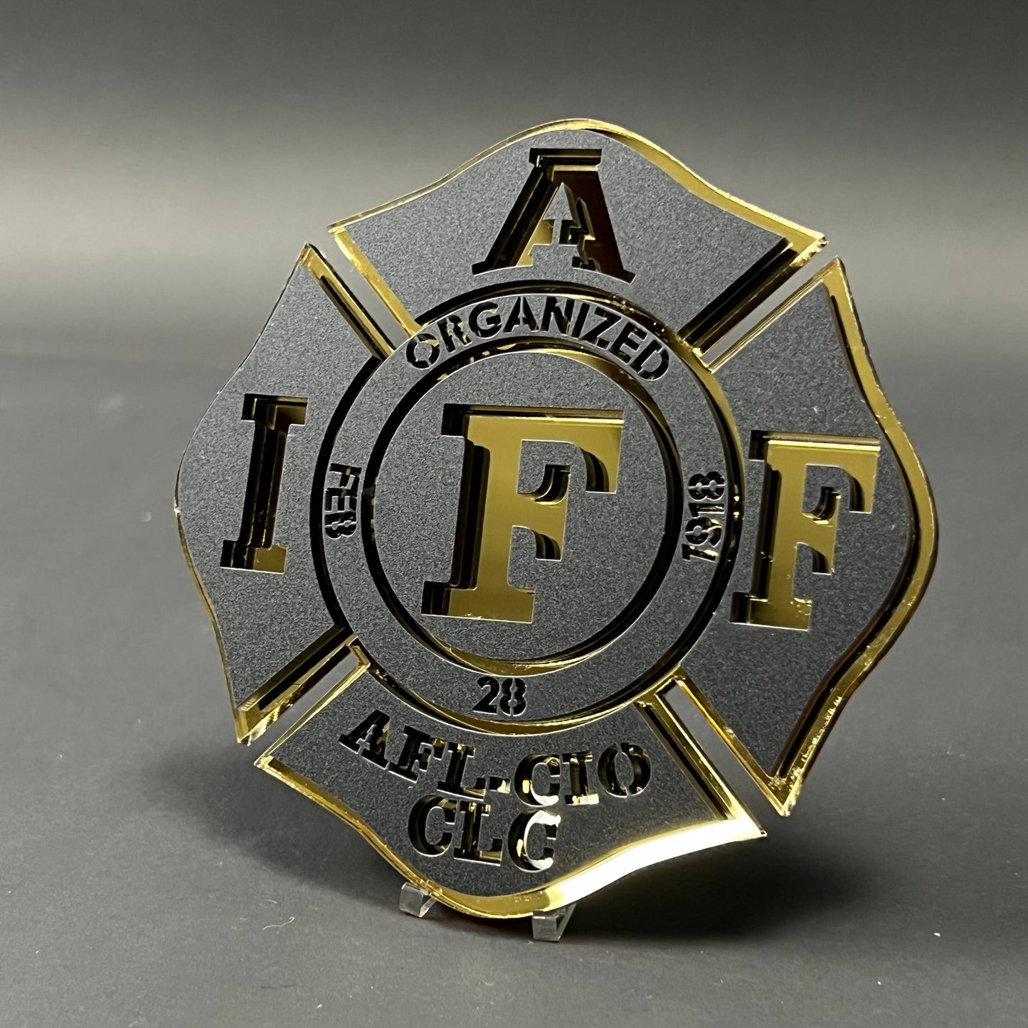 1PC IAFF 3D Acrylic Badge - Car Truck Emblem Fender Tailgate Trunk Sticker