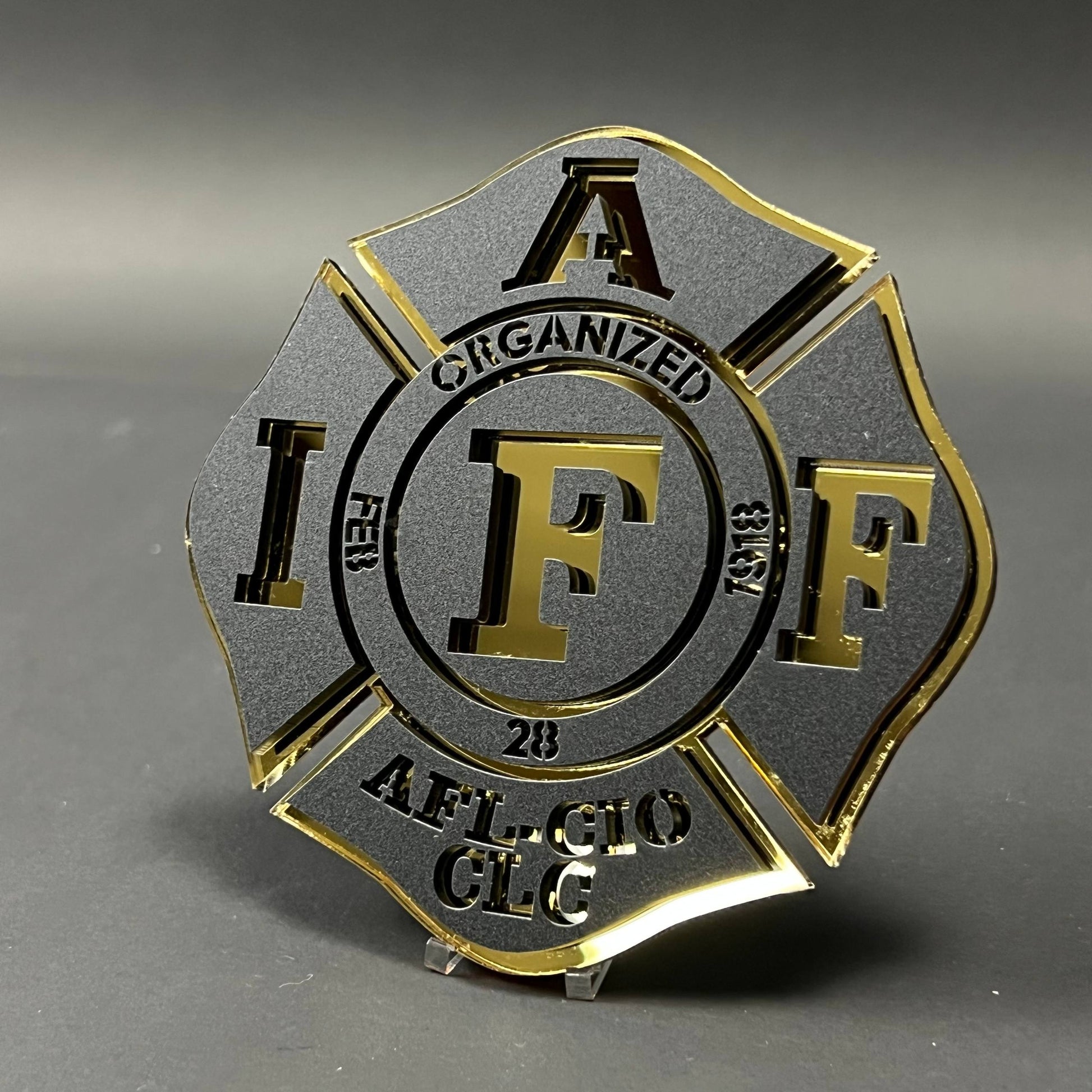 1PC IAFF 3D Acrylic Badge - Car Truck Emblem Fender Tailgate Trunk Sticker