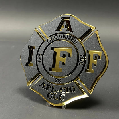1PC IAFF 3D Acrylic Badge - Car Truck Emblem Fender Tailgate Trunk Sticker
