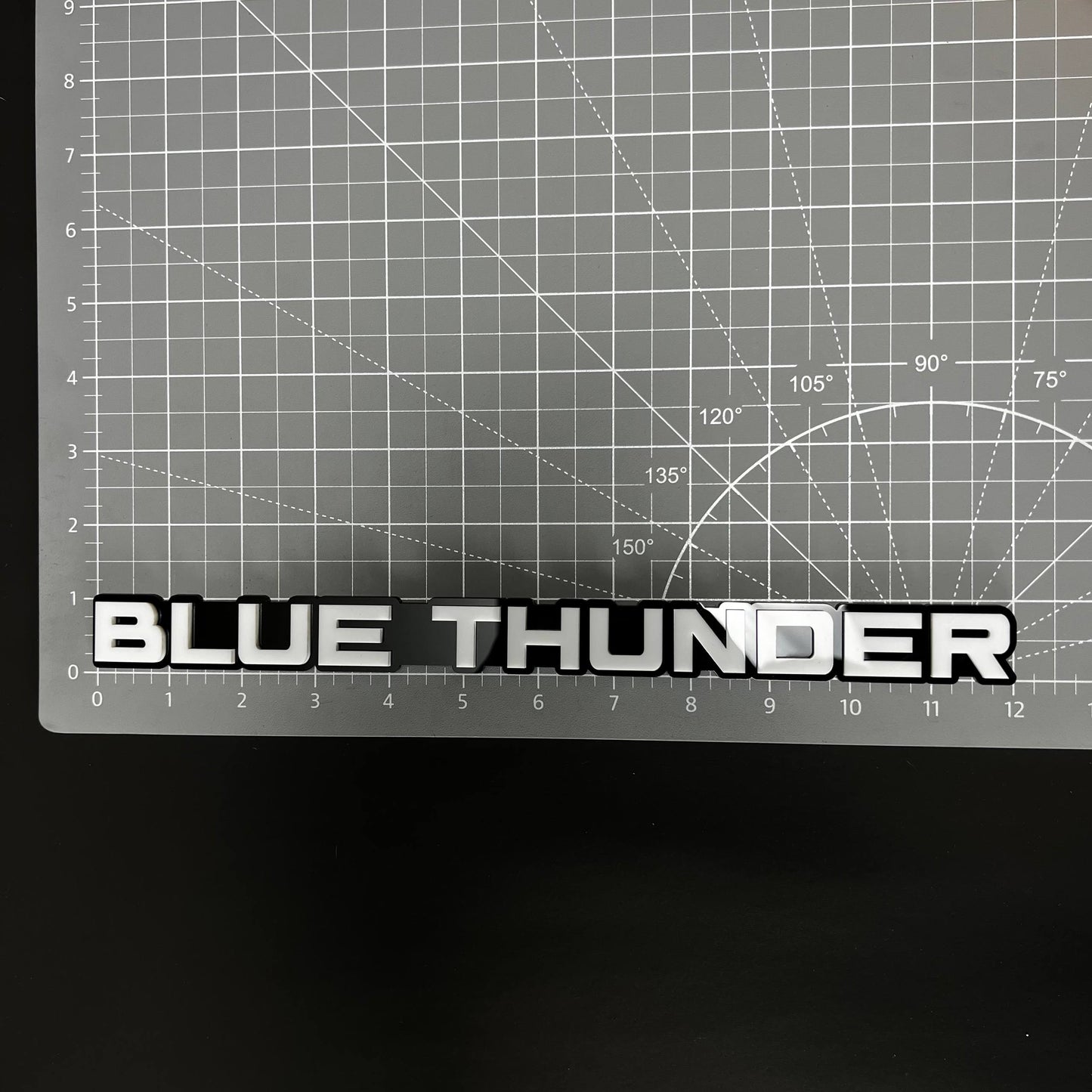 1PC BLUE THUNDER 3D Acrylic Badge - Car Truck Emblem Fender Sticker