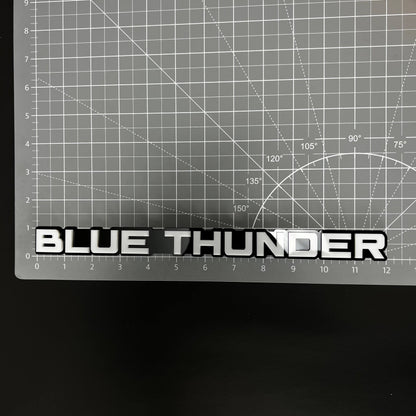 1PC BLUE THUNDER 3D Acrylic Badge - Car Truck Emblem Fender Sticker