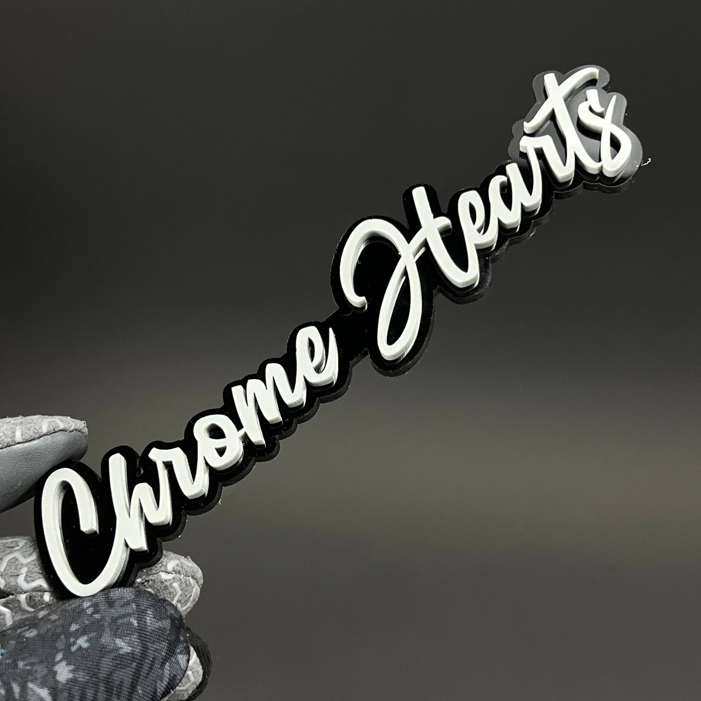 1PC Chrome Hearts 3D Acrylic Badge - Car Truck Emblem Fender Sticker