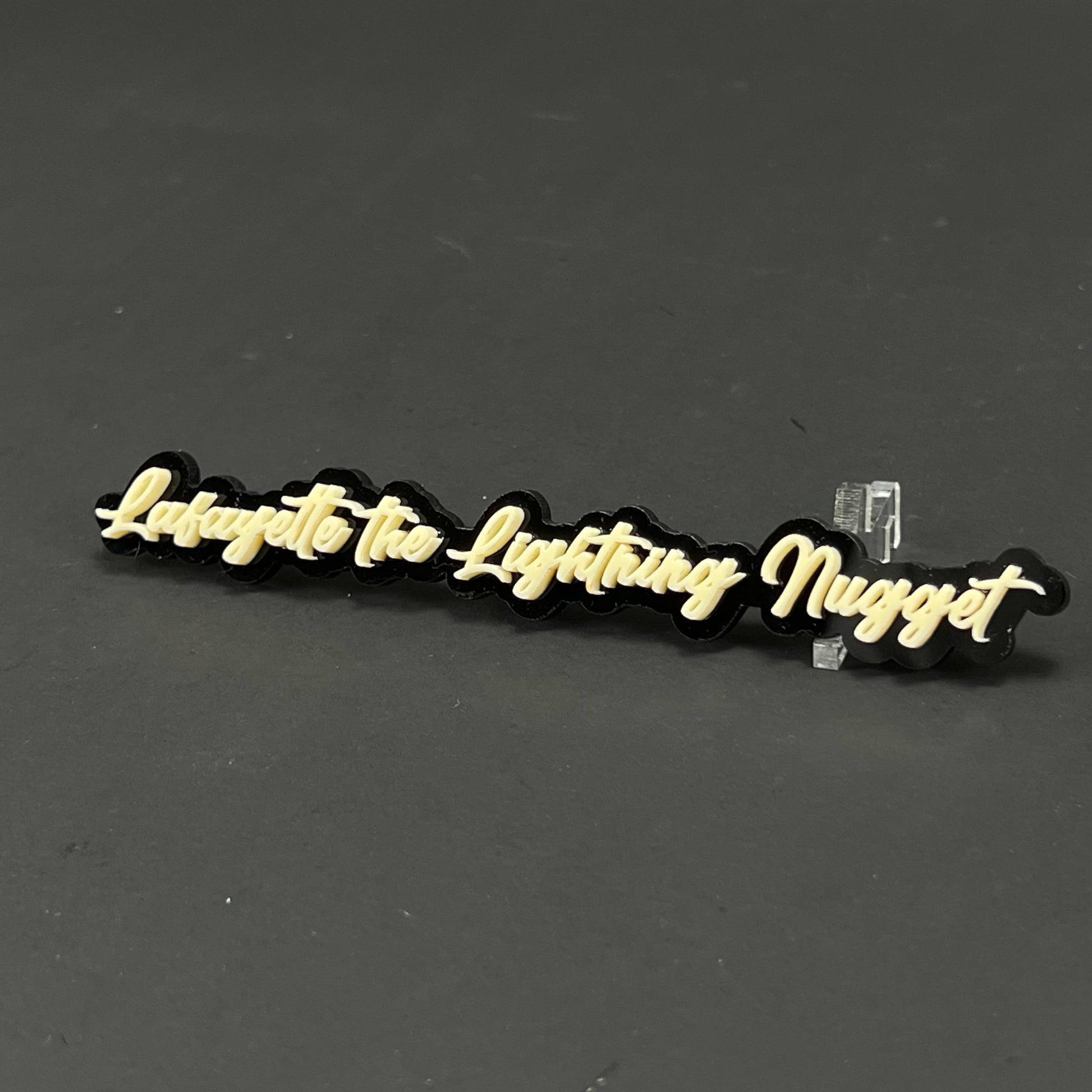 1PC Lafayette the Lightning Nugget 3D Acrylic Car Badge - Fender Emblem