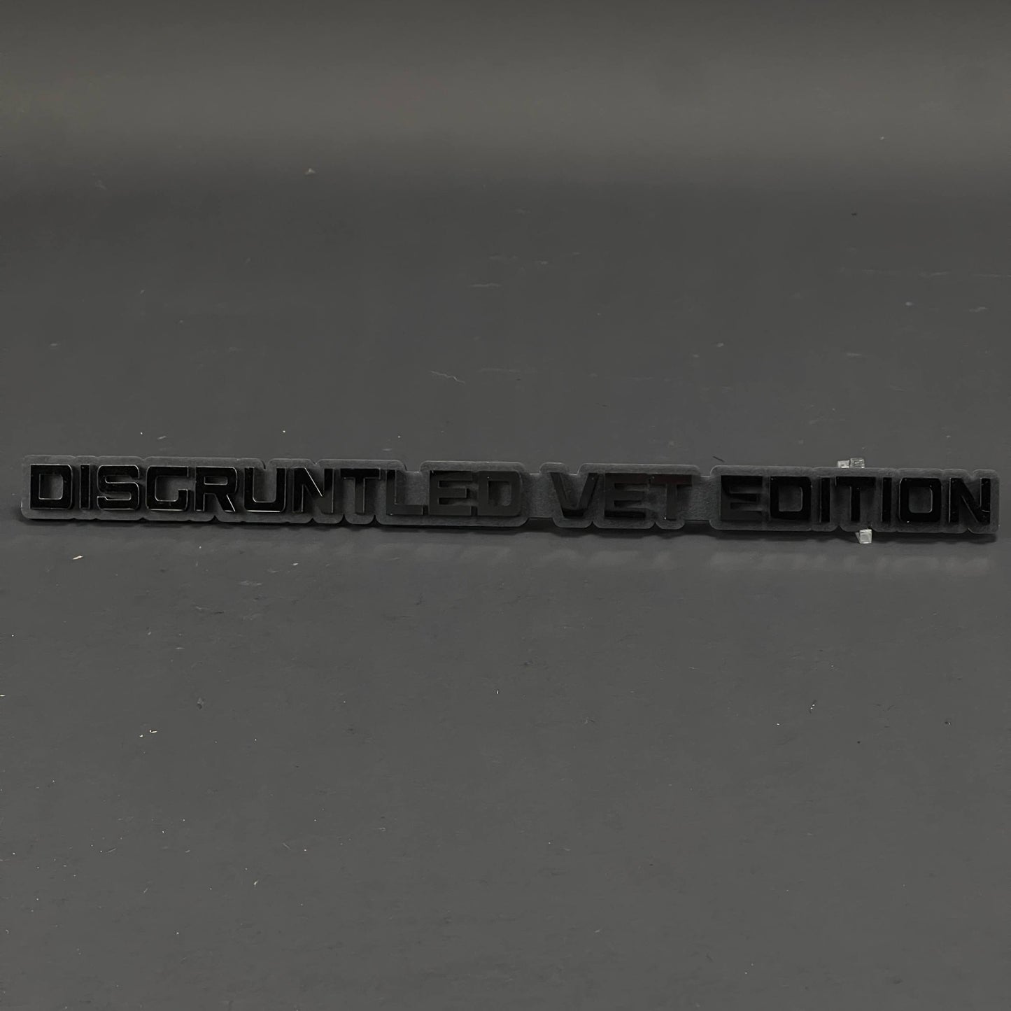 1PC DISGRUNTLED VET EDITION 3D Acrylic Badge - Car Truck Emblem Fender Sticker