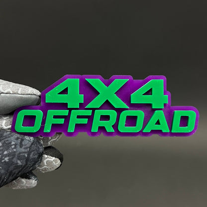 1PC 4X4 OFFROAD 3D Acrylic Badge - Car Truck Emblem Fender Sticker