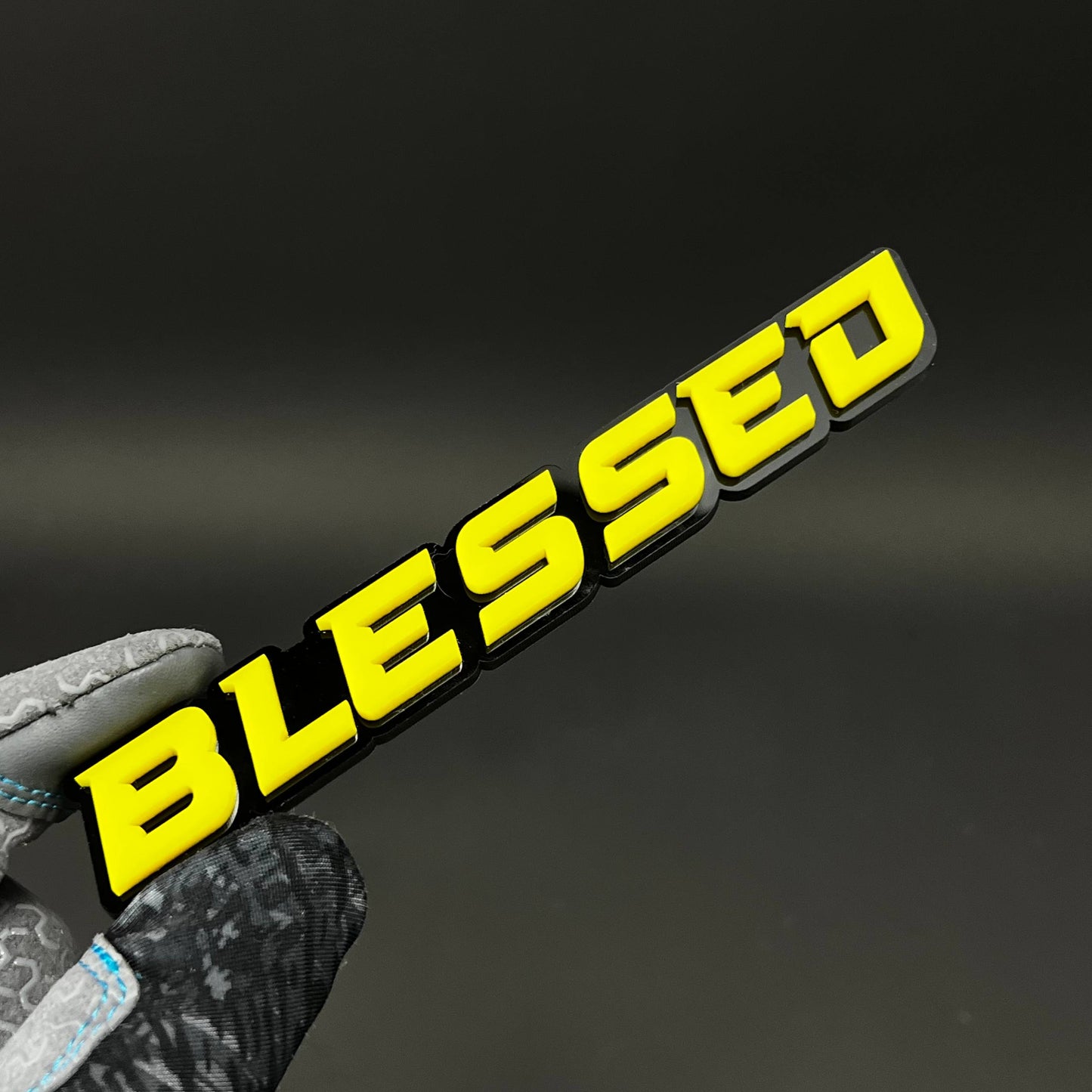 1PC BLESSED 3D Acrylic Badge - Car Truck Emblem Fender Tailgate Trunk Sticker