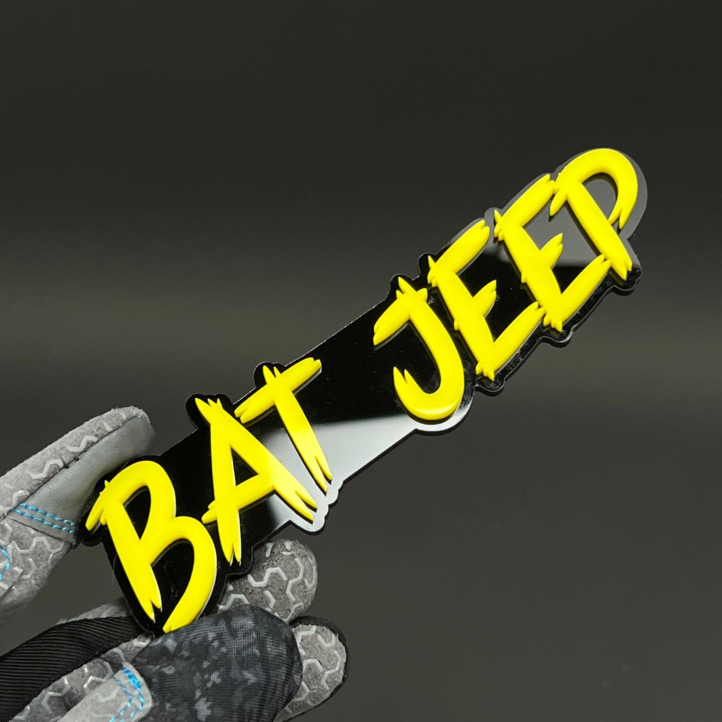 1PC BAT JEEP 3D Acrylic Badge - Car Truck Emblem Fender Tailgate Trunk Sticker
