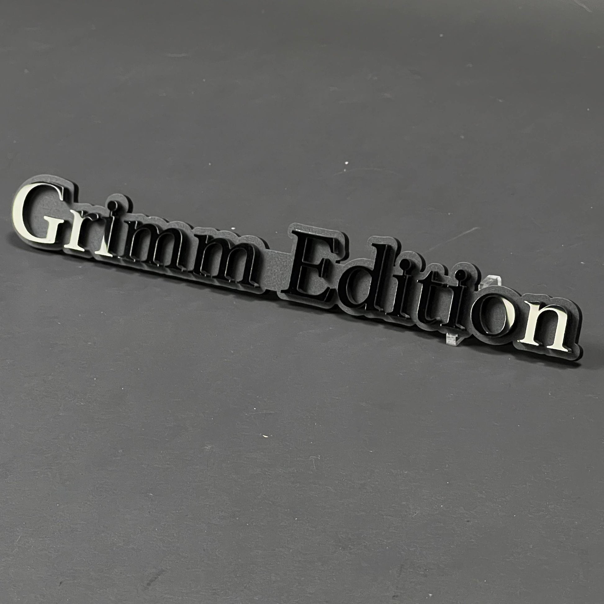 1PC Grimm Edition 3D Acrylic Badge - Car Truck Emblem Fender Sticker