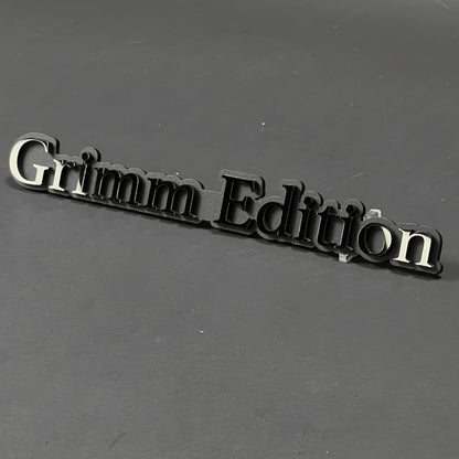 1PC Grimm Edition 3D Acrylic Badge - Car Truck Emblem Fender Sticker