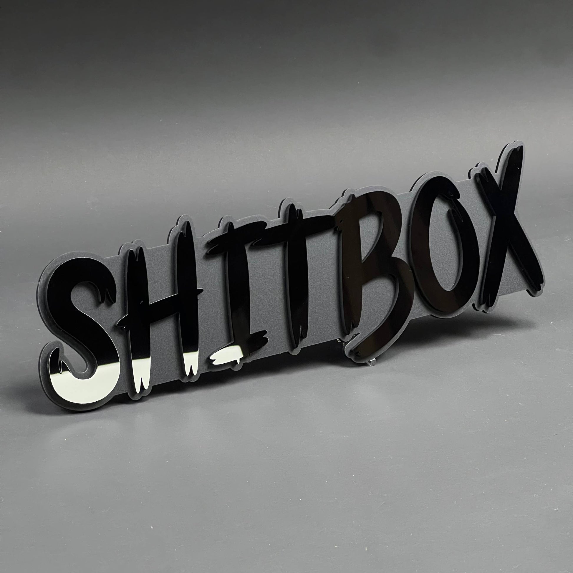 1PC SHITBOX 3D Acrylic Badge - Car Truck Emblem Fender Tailgate Trunk Sticker