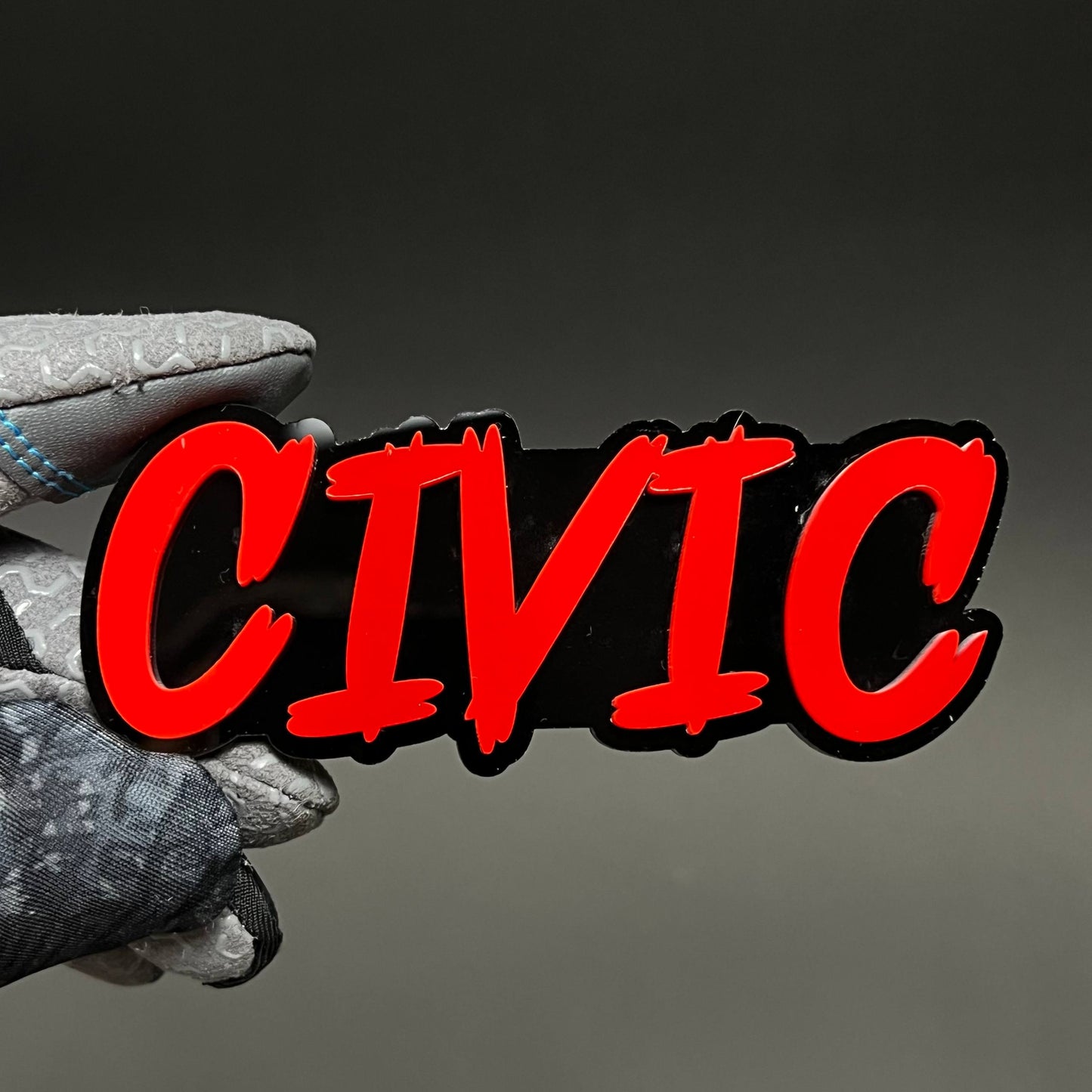 1PC CIVIC 3D Acrylic Badge - Car Truck Emblem Fender Tailgate Trunk Sticker