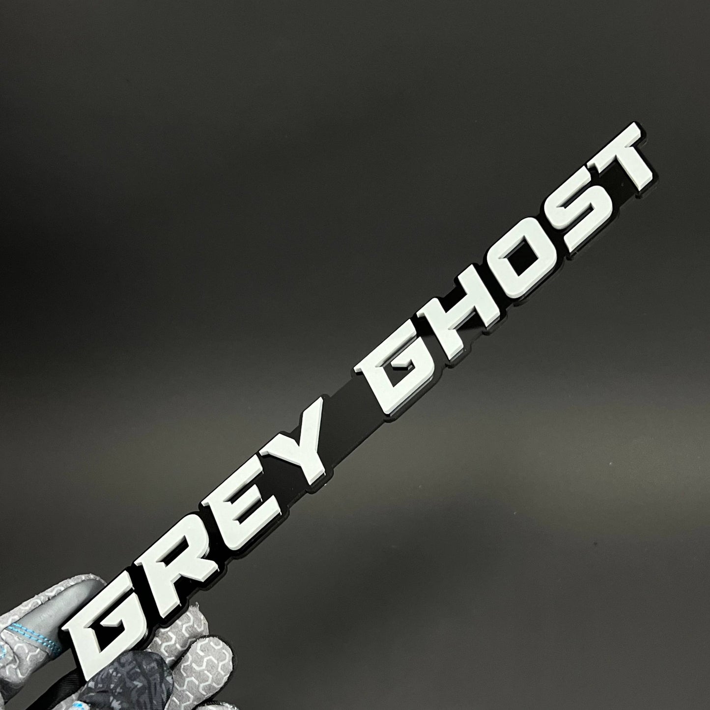 1PC GREY GHOST 3D Acrylic Badge - Car Truck Emblem Fender Tailgate Trunk Sticker