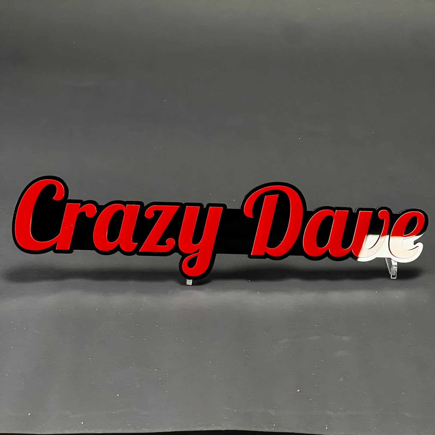 1PC Crazy Dave 3D Acrylic Badge - Car Truck Emblem Fender Tailgate Trunk Sticker