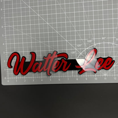 1PC Watter Lee 3D Acrylic Badge - Car Truck Emblem Fender Tailgate Trunk Sticker