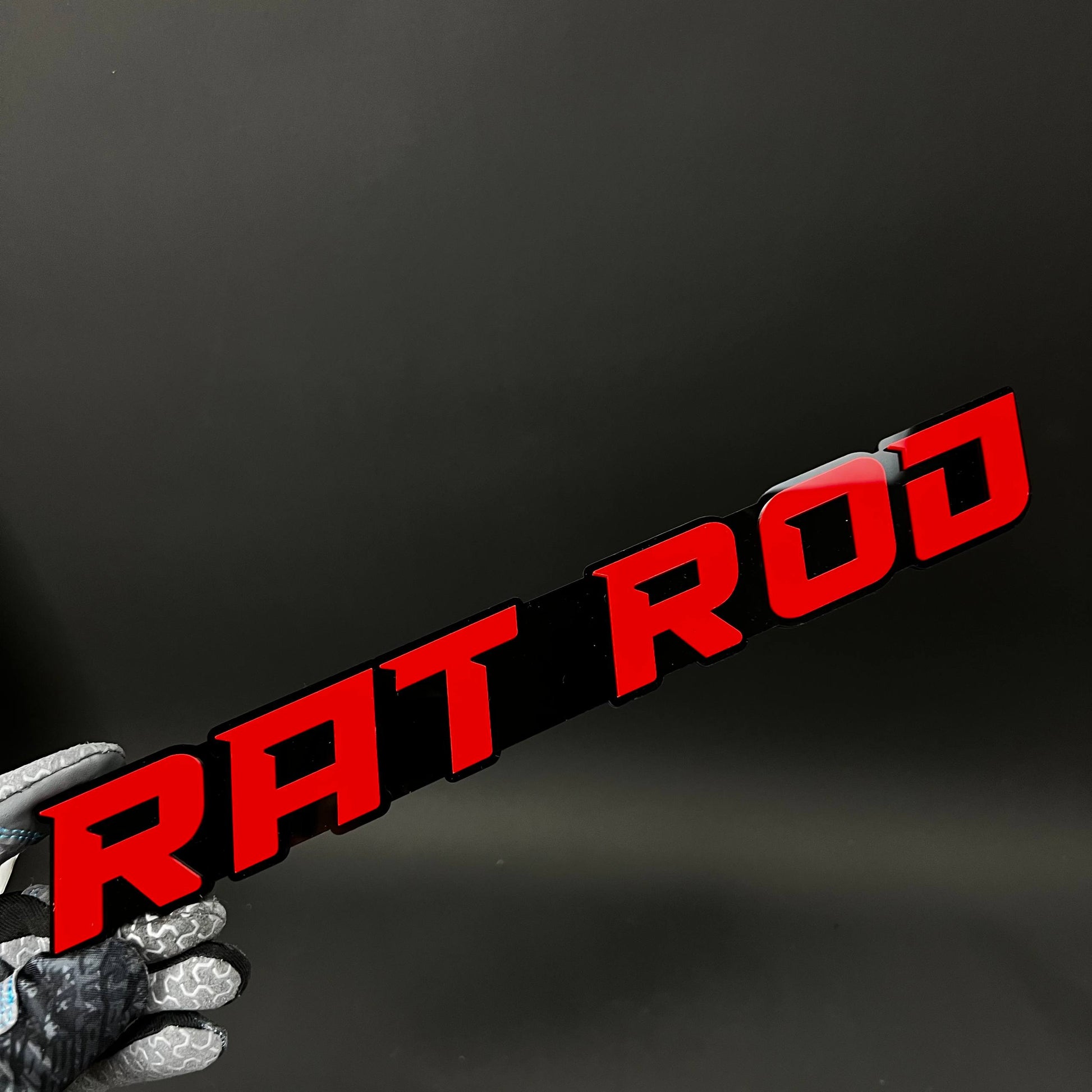 1PC RAT ROD 3D Acrylic Badge - Car Truck Emblem Fender Tailgate Trunk Sticker