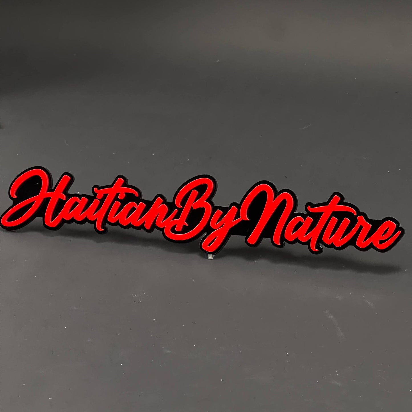 1PC HaitianByNature 3D Acrylic Badge - Car Truck Emblem Fender Sticker