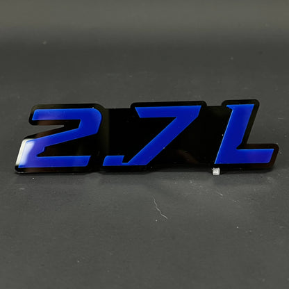 1PC 2.7L 3D Acrylic Badge - Car Truck Emblem Fender Tailgate Trunk Sticker