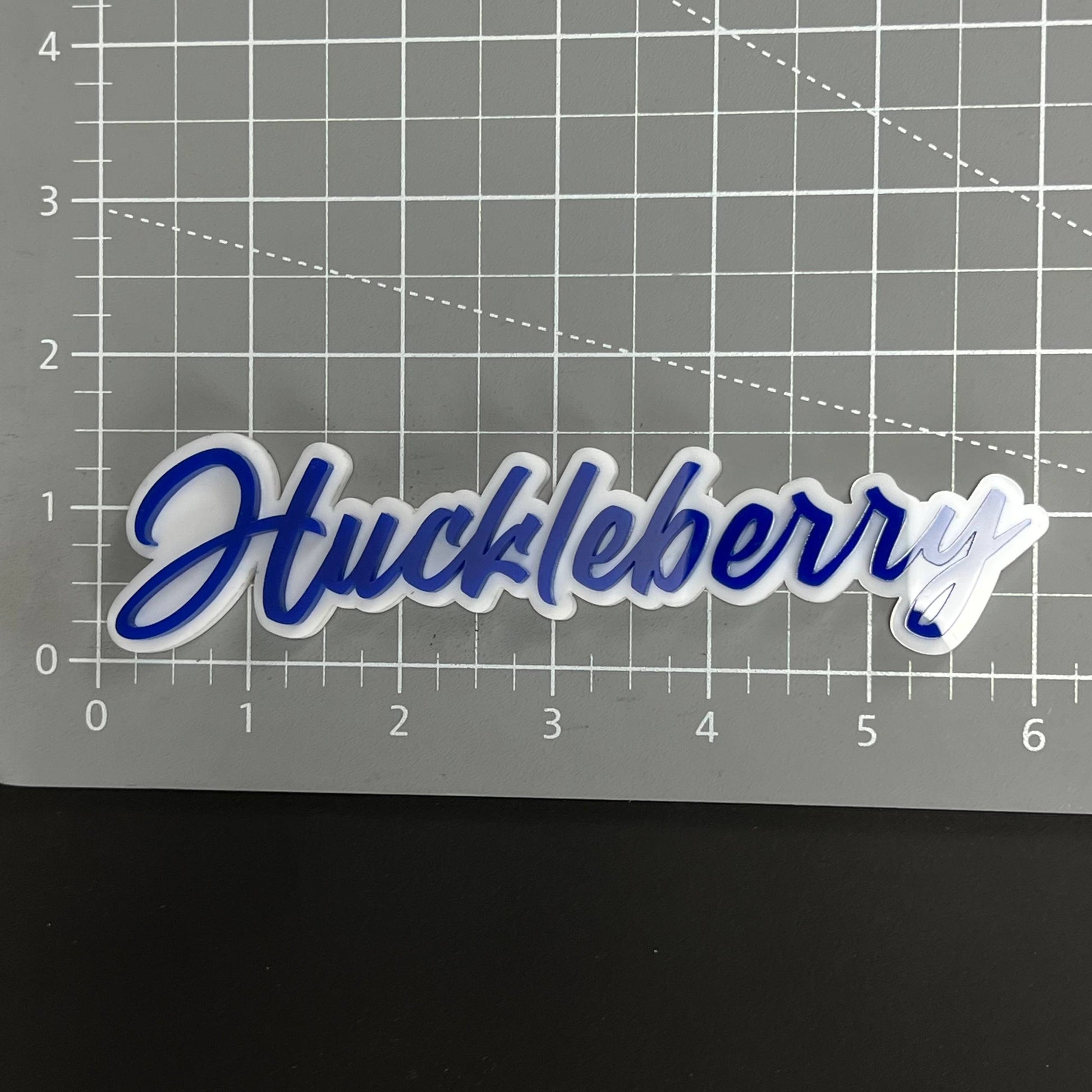 1PC Huckleberry 3D Acrylic Badge - Car Truck Emblem Fender Sticker
