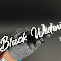 1PC Black Widow (White) 3D Acrylic Badge - Car Truck Emblem Fender Tailgate Trunk Sticker