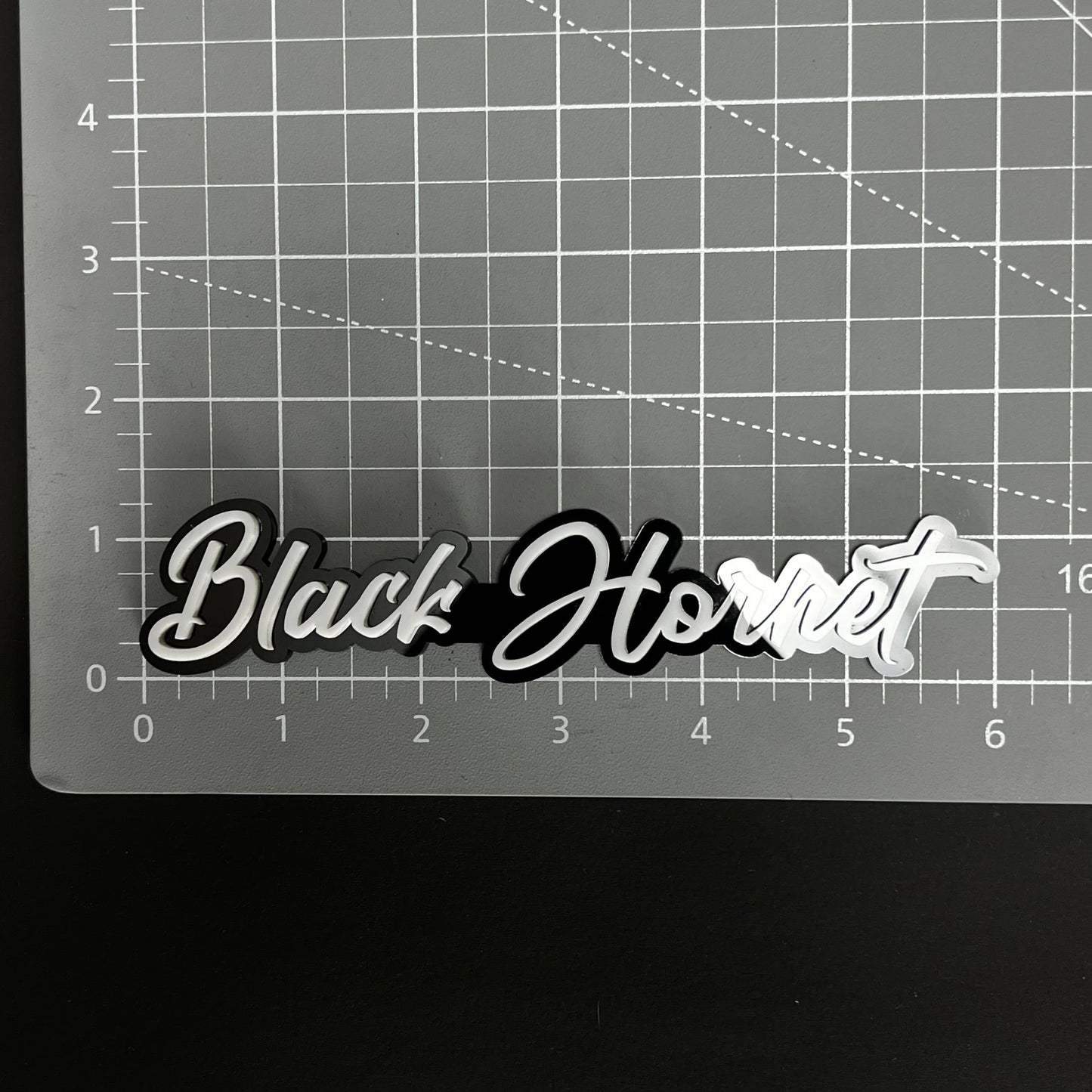 1PC Black Hornet 3D Acrylic Badge - Car Truck Emblem Fender Sticker