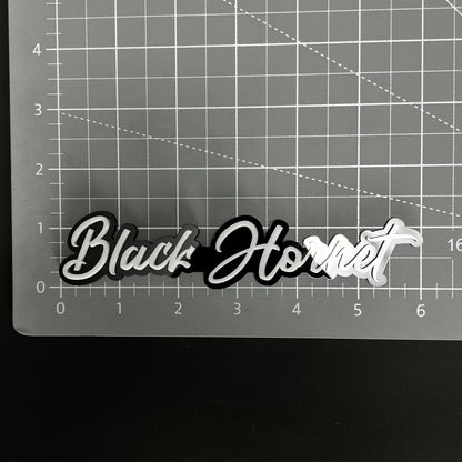 1PC Black Hornet 3D Acrylic Badge - Car Truck Emblem Fender Sticker