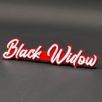 1PC BLACK WIDOW 3D Acrylic Badge - Car Truck Emblem Fender Sticker