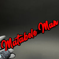 1PC Matabele Man 3D Acrylic Badge - Car Truck Emblem Fender Sticker