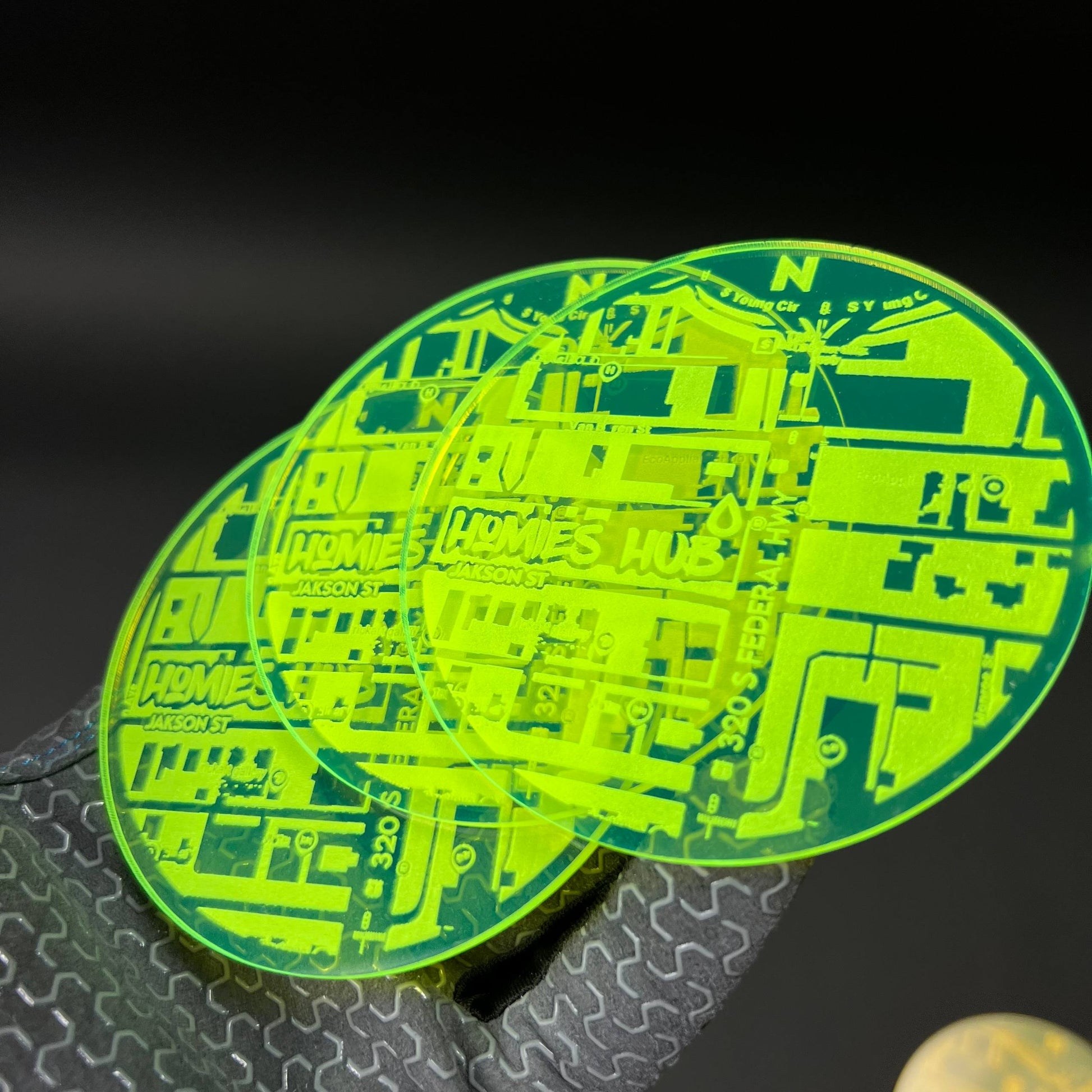 1PC Circuit Board Disc 3D Acrylic Badge - Car Truck Emblem Fender Sticker