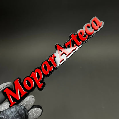1PC MoparAzteca 3D Acrylic Badge - Car Truck Emblem Fender Sticker