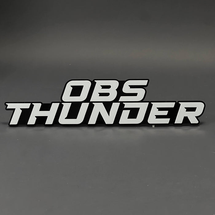 1PC OBS THUNDER 3D Acrylic Badge - Car Truck Emblem Fender Sticker