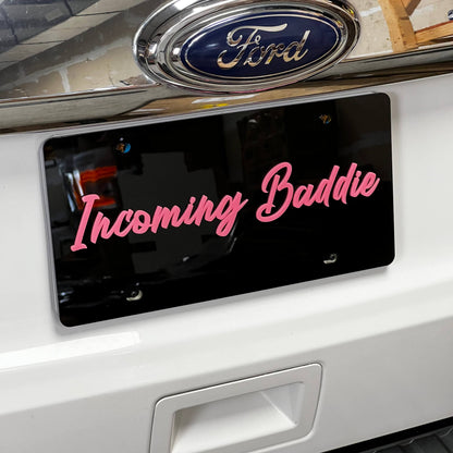1PC Incoming Baddie 3D Acrylic Badge - Car Truck Emblem Fender Sticker