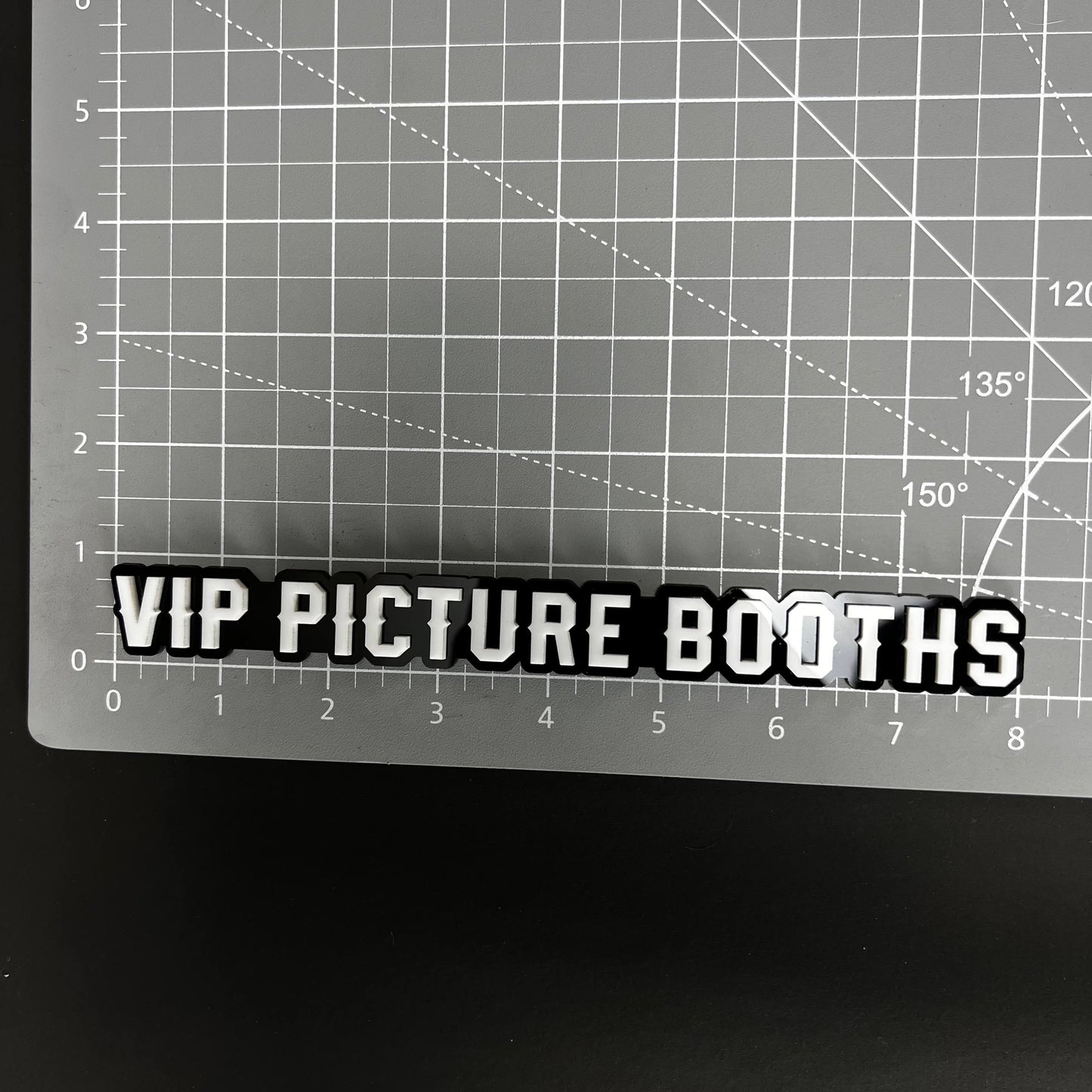 1PC VIP PICTURE BOOTHS 3D Acrylic Badge - Car Truck Emblem Fender Sticker